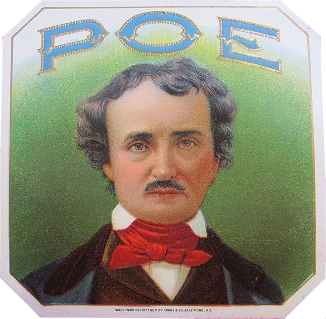 Dipinto di Poe per una scatola di sigari