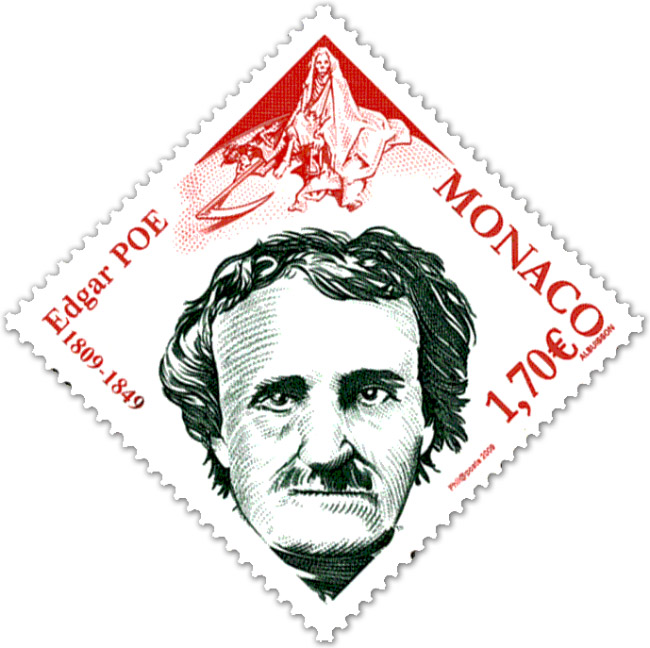 Un francobollo per Poe dal Principato di Monaco