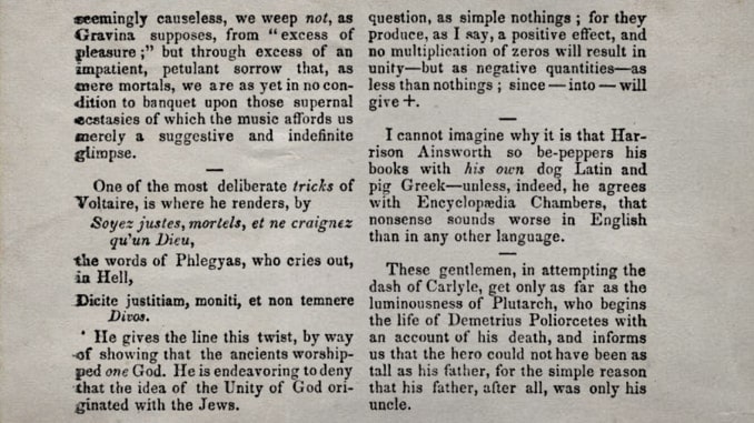 Marginalia di Poe, novembre 1844