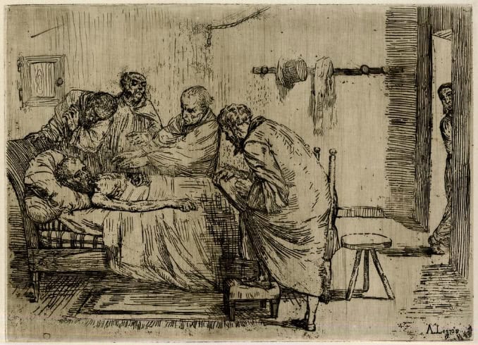 La verità sul caso del signor Valdemar - Una scena